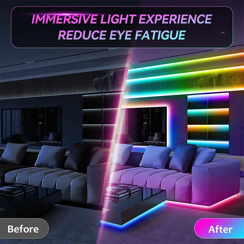 RGB LED Strip Lights - USB TV Backlight with App and Remote Control