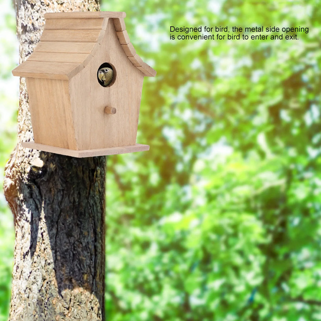 Bird Breeding Box Bird Supplies Wood Bird House Breeding Box Hanging Bird House Pet Supplies for Parrots Budgerigar Small Birds