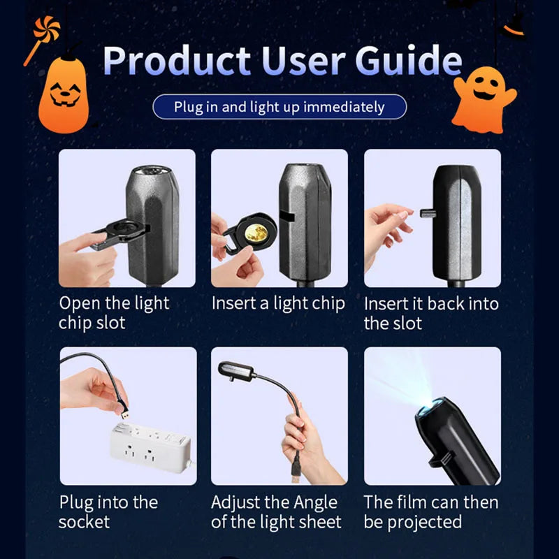 Multi-Theme USB Projector Light, Planetary, Halloween & Christmas