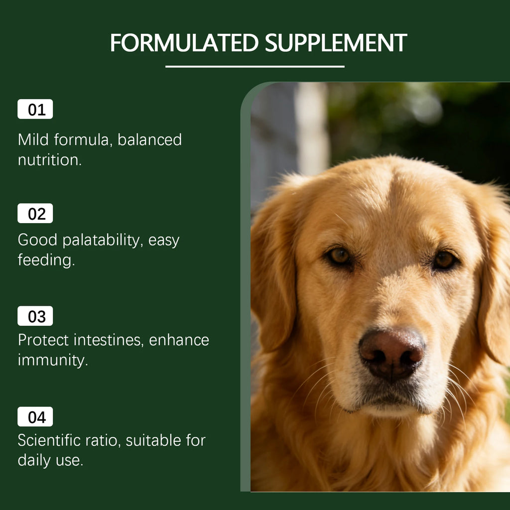 Dog Nutrition Powder Promote Digestion Balance Gut Flora Boost Vitality Improve Health Support Immune System Daily Easy Absorb