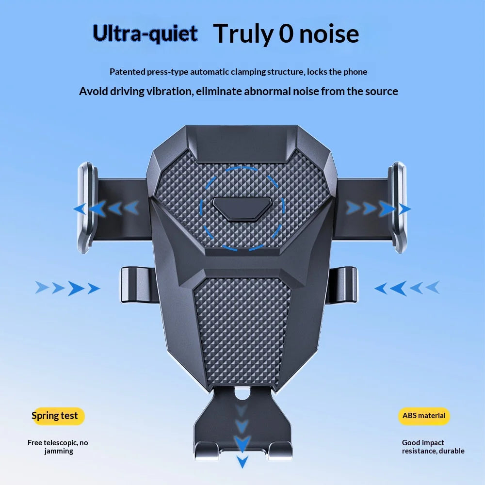 Auto-Locking Car Phone Holder - Telescopic Suction Cup and Vent Mount