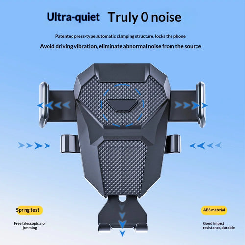 Auto-Locking Car Phone Holder - Telescopic Suction Cup and Vent Mount