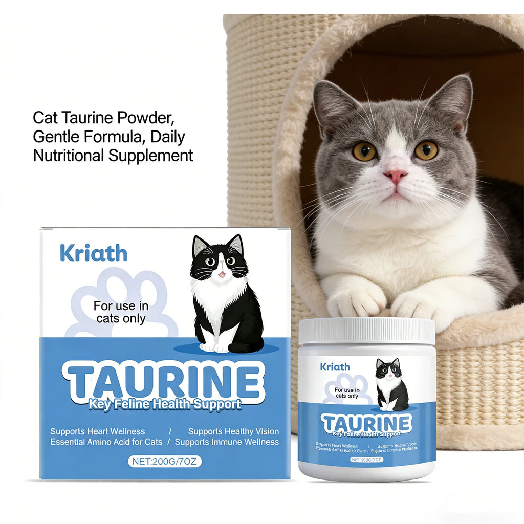 Cats Taurine Powder Support Pet Heart Health and Stability Maintain Pets Vision Gentle Formula Pet Daily Care Nutrition Powder