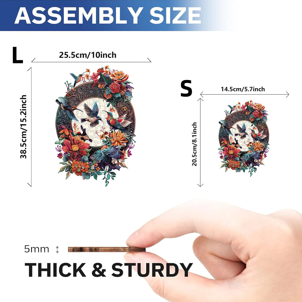 Birds Wooden Puzzle, Uniquely Irregular Animal Shaped Jigsaw Puzzles, Perfect Birthday Holiday Gift For Lover And Friends