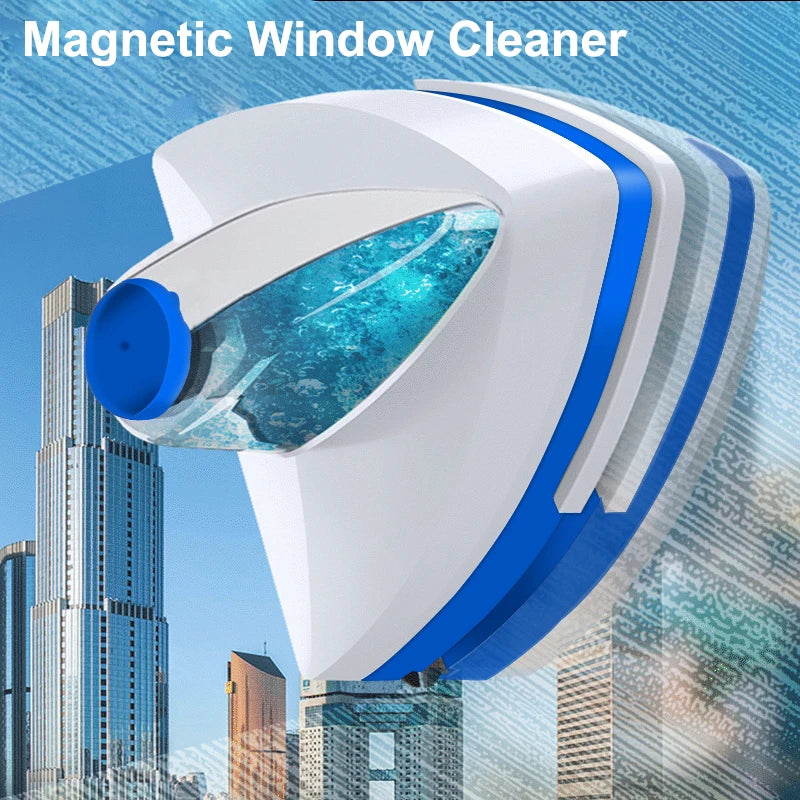 Magnetic Window Cleaner – Double-Sided Glass Wiper with Auto Water Discharge