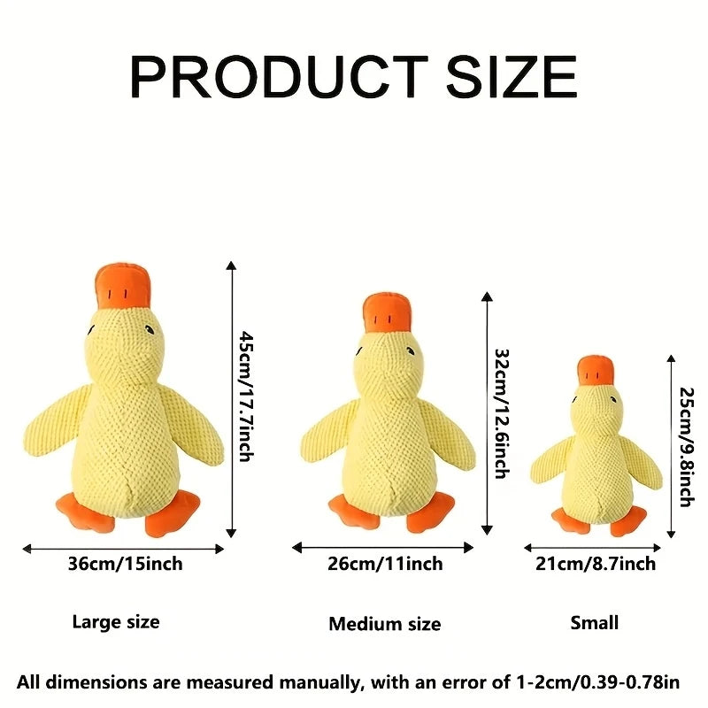 Dog toys, yellow ducks, pet plush toys, self fun, bite resistant, grinding teeth, sound making toys, small and medium-sized dog