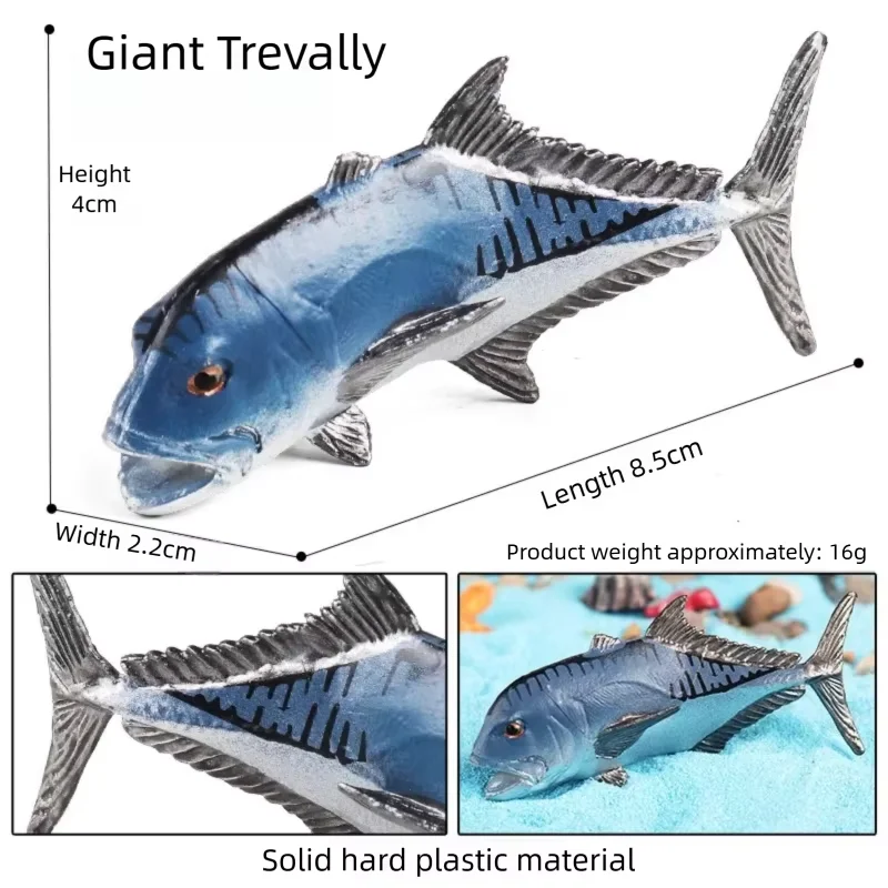 Realistic Fish Figurine Salmon Largemouth Bass Tuna Model Simulation Marine Animal Statue for Aquarium Decor Fish Tank Ornament