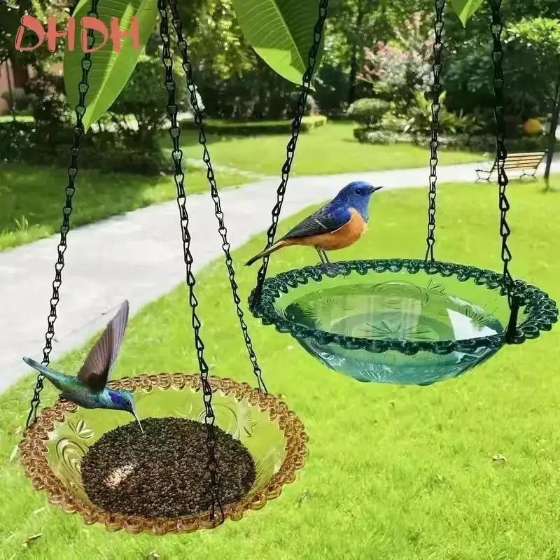 ● New Bird Flower Shaped Hanging Bird Feeder Birdbath For Garden Yard Farm Supply Hummingbird Feeder Supplies Birdbath Bird Bath
